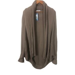 NWT Cloudwalk Women's Sz Small S Mocha Brown Cocoon Cardigan Knit Sweater